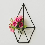 2-Piece Geometric Wall Mural, Mounted Air Plant Hangers - Image 2