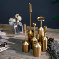 Gold Pillar Candle Holders - Image 4