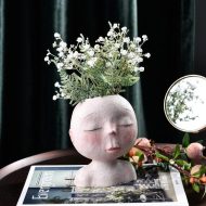 Peaceful Dream Sleeping Face Planter Vase - Image 18
