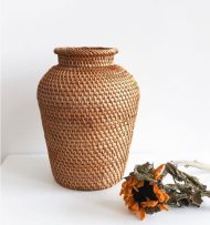 Rattan Hand Woven Vase - Image 2