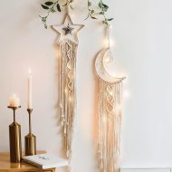 Night Sky Macrame Dreamcatcher Hanging Tapestry - Image 2