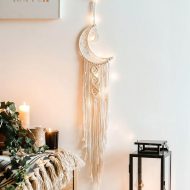 Night Sky Macrame Dreamcatcher Hanging Tapestry - Image 9