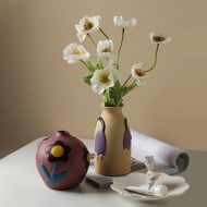Flower Cutout Ceramic Vases - Image 2