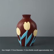 Flower Cutout Ceramic Vases - Image 6