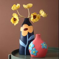 Flower Cutout Ceramic Vases - Image 3