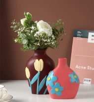 Flower Cutout Ceramic Vases - Image 11
