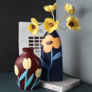 Flower Cutout Ceramic Vases - Image 4