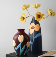 Flower Cutout Ceramic Vases - Image 18