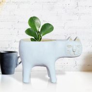 Glazed Ceramic Kitty Planter - Image 14