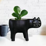 Glazed Ceramic Kitty Planter - Image 12