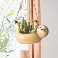 Sloth Ceramic Hanging Succulent Planter - Image 3