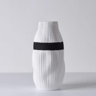 Contrast Ribbon Textured Ceramic Vase - Image 10