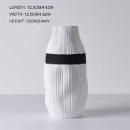 Contrast Ribbon Textured Ceramic Vase - Image 11