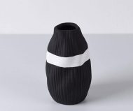 Contrast Ribbon Textured Ceramic Vase - Image 7