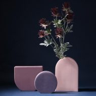 Rose & Lavender Geometric Ceramic Vases - Image 8