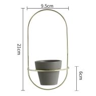 Ceramic Flowerpot with Metal Wall Mount - Image 22