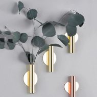 Modern Wall Mounted Metal Tube Vase - Image 2