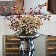 Silver Mirror Modern Glass Vases - Image 2