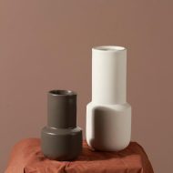 Taupe Monochrome Ceramic Vases - Image 3