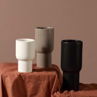 Taupe Monochrome Ceramic Vases - Image 8