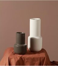 Taupe Monochrome Ceramic Vases - Image 12
