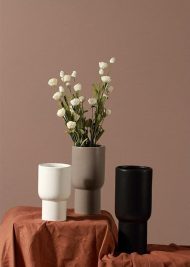 Taupe Monochrome Ceramic Vases - Image 7