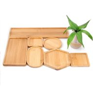Natural Bamboo Planter Saucer Trays - Image 5