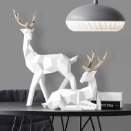 Reindeer Scandinavian Sculpture Set of 2 - Image 2