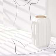 Swirl Textured Ceramic Flower Vase - Image 11