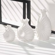 Swirl Textured Ceramic Flower Vase - Image 3