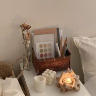 Handmade Coastal Wood Tealight Candle Holder - Image 3