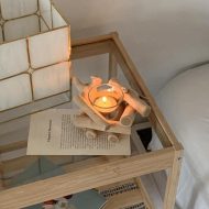Handmade Coastal Wood Tealight Candle Holder - Image 2
