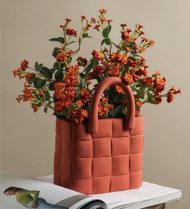 Garden Weave Basket Ceramic Vase - Image 6