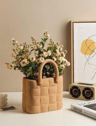Garden Weave Basket Ceramic Vase - Image 7