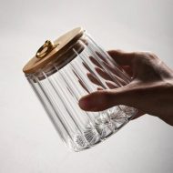 Charm Ripple Glass Storage Jars with Lid - Image 7