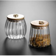 Charm Ripple Glass Storage Jars with Lid - Image 2