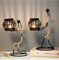 Abstract Figurine Metal Candle Holder - Image 20