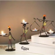 Abstract Figurine Metal Candle Holder - Image 6