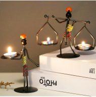 Abstract Figurine Metal Candle Holder - Image 9