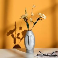 Abstract Long Face Ceramic Vase - Image 11