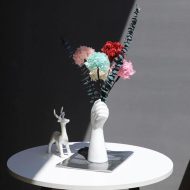White Ceramic Hand Flower Vase - Image 5