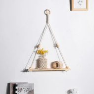 Handmade Macrame Rope Swing Wooden Shelf - Image 3
