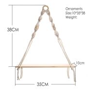 Handmade Macrame Rope Swing Wooden Shelf - Image 7