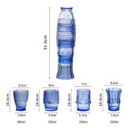Colored Koi Fish-shaped Glass Cup Set - Image 13