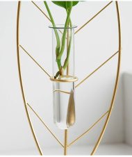 Gold Flora Metal and Glass Test Tube Propagation Vase - Image 10