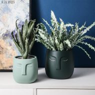 Ceramic Abstract Sleeping Face Planter - Image 4