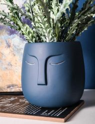 Ceramic Abstract Sleeping Face Planter - Image 8