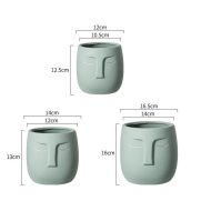 Ceramic Abstract Sleeping Face Planter - Image 6