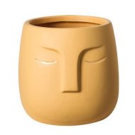 Ceramic Abstract Sleeping Face Planter - Image 14