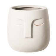Ceramic Abstract Sleeping Face Planter - Image 13